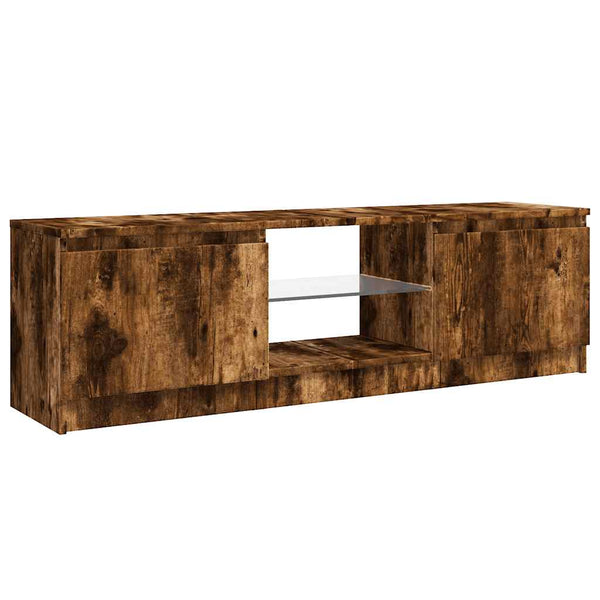 TV-Schrank Räuchereiche mit LED 120 cm