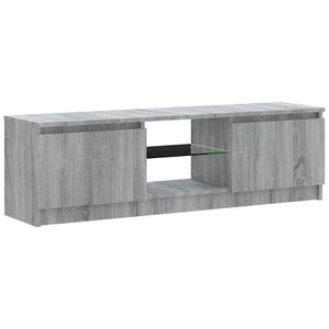 TV-Schrank mit LED-Leuchten Grau Sonoma 120 cm