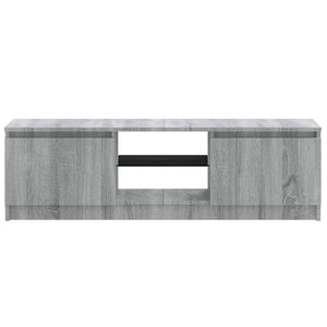 TV-Schrank mit LED-Leuchten Grau Sonoma 120 cm