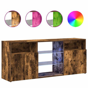TV-Schrank Räuchereiche mit LED 120 cm