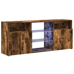 TV-Schrank Räuchereiche mit LED 120 cm