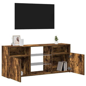 TV-Schrank Räuchereiche mit LED 120 cm