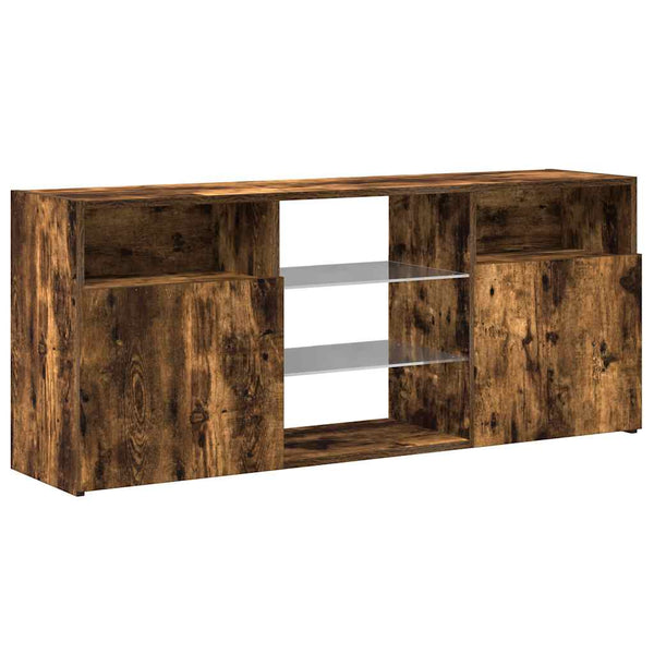 TV-Schrank Räuchereiche mit LED 120 cm