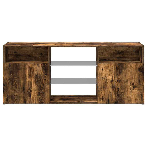 TV-Schrank Räuchereiche mit LED 120 cm