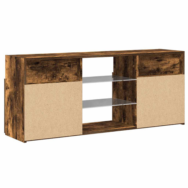 TV-Schrank Räuchereiche mit LED 120 cm