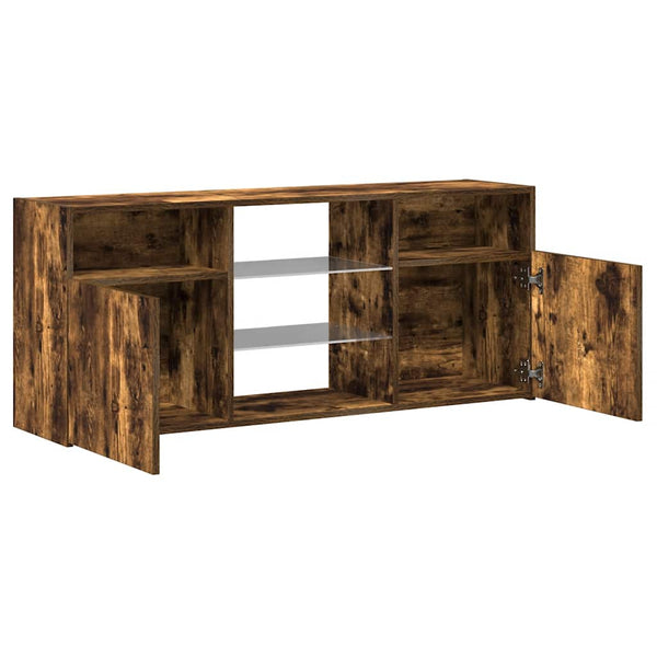 TV-Schrank Räuchereiche mit LED 120 cm
