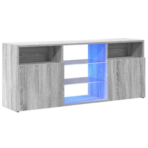 TV-Schrank mit LED Grau Sonoma 120 cm