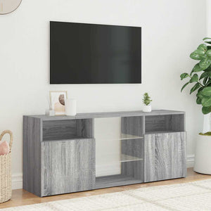 TV-Schrank mit LED Grau Sonoma 120 cm