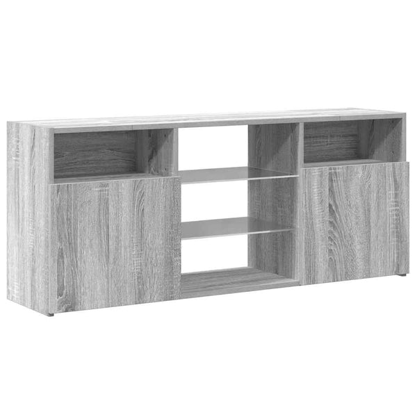 TV-Schrank mit LED Grau Sonoma 120 cm