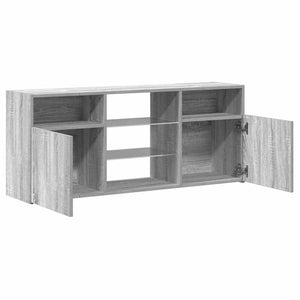 TV-Schrank mit LED Grau Sonoma 120 cm