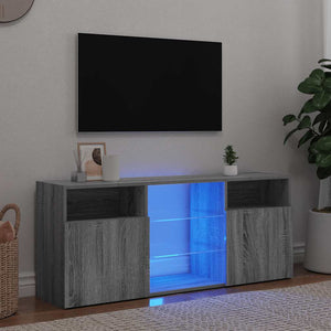 TV-Schrank mit LED Grau Sonoma 120 cm
