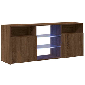 TV-Schrank mit LED Braun Eichen-Optik 120 cm