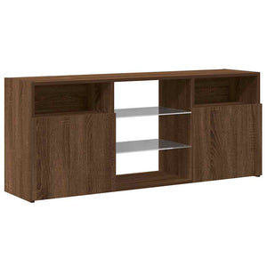 TV-Schrank mit LED Braun Eichen-Optik 120 cm