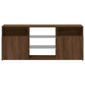 TV-Schrank mit LED Braun Eichen-Optik 120 cm
