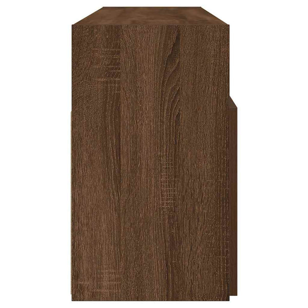 TV-Schrank mit LED Braun Eichen-Optik 120 cm