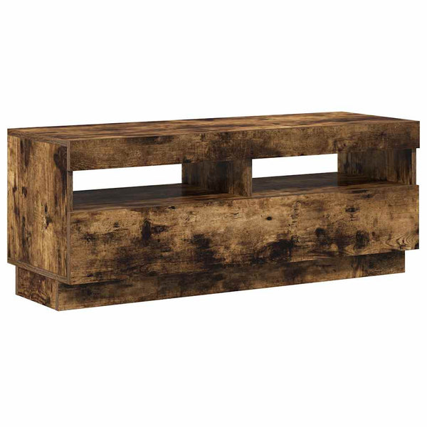 TV-Schrank mit LED Räuchereiche 100x35x40 cm