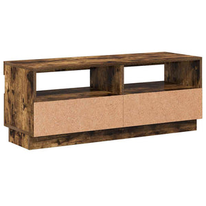 TV-Schrank mit LED Räuchereiche 100x35x40 cm