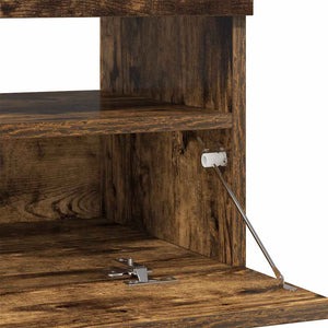 TV-Schrank mit LED Räuchereiche 100x35x40 cm