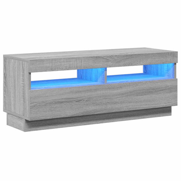 TV-Schrank mit LED Grau Sonoma 100 cm
