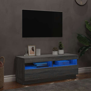 TV-Schrank mit LED Grau Sonoma 100 cm