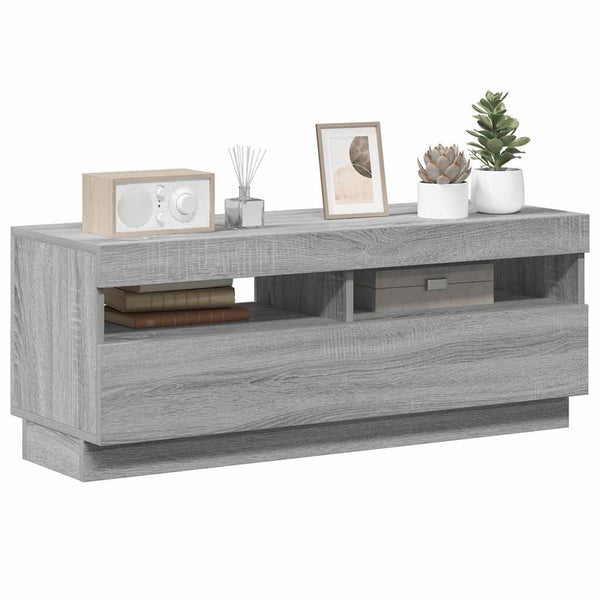 TV-Schrank mit LED Grau Sonoma 100 cm