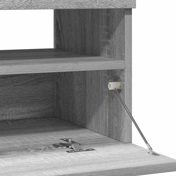 TV-Schrank mit LED Grau Sonoma 100 cm