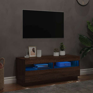 TV-Schrank mit LED Braun Eichen-Optik 100cm