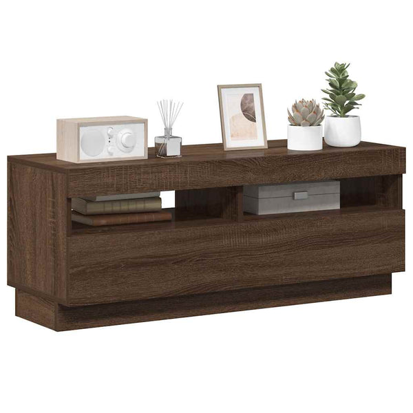 TV-Schrank mit LED Braun Eichen-Optik 100cm