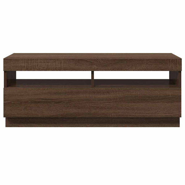 TV-Schrank mit LED Braun Eichen-Optik 100cm