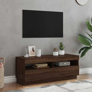TV-Schrank mit LED Braun Eichen-Optik 100cm