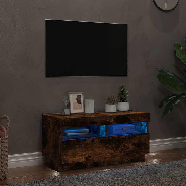 TV-Schrank Räuchereiche mit LED 80cm