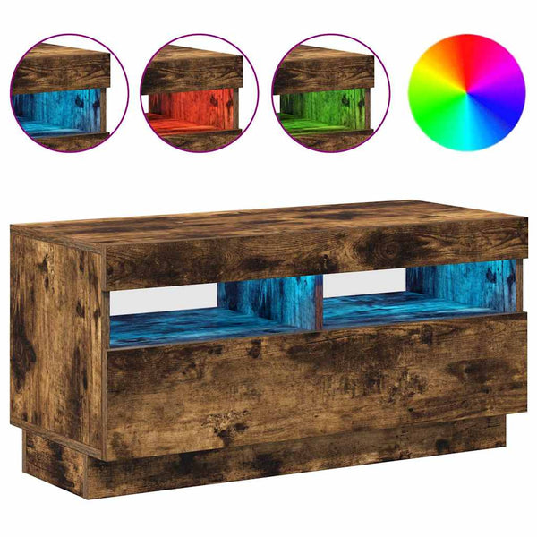 TV-Schrank Räuchereiche mit LED 80cm