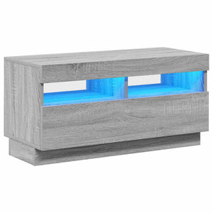 TV-Schrank mit LED Grau Sonoma 80 cm