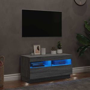 TV-Schrank mit LED Grau Sonoma 80 cm