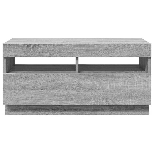 TV-Schrank mit LED Grau Sonoma 80 cm