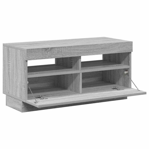 TV-Schrank mit LED Grau Sonoma 80 cm