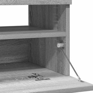 TV-Schrank mit LED Grau Sonoma 80 cm