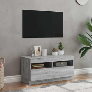 TV-Schrank mit LED Grau Sonoma 80 cm