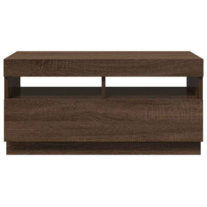 TV-Schrank mit LED Braun Eichen-Optik 80 cm