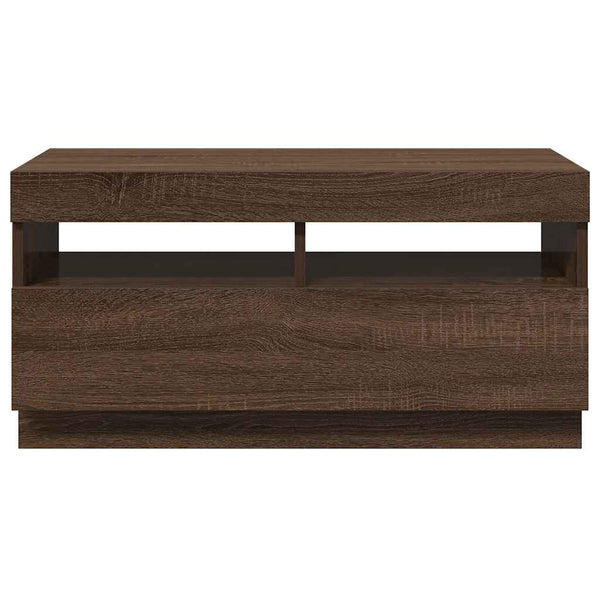 TV-Schrank mit LED Braun Eichen-Optik 80 cm