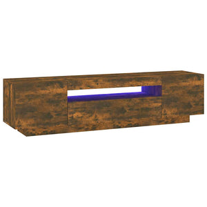TV-Schrank mit LED Räuchereiche 160 cm