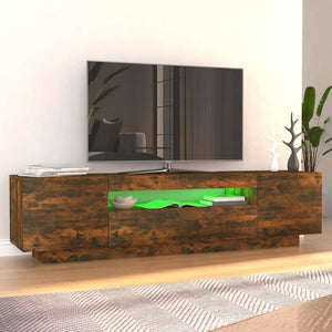 TV-Schrank mit LED Räuchereiche 160 cm