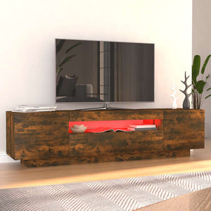 TV-Schrank mit LED Räuchereiche 160 cm