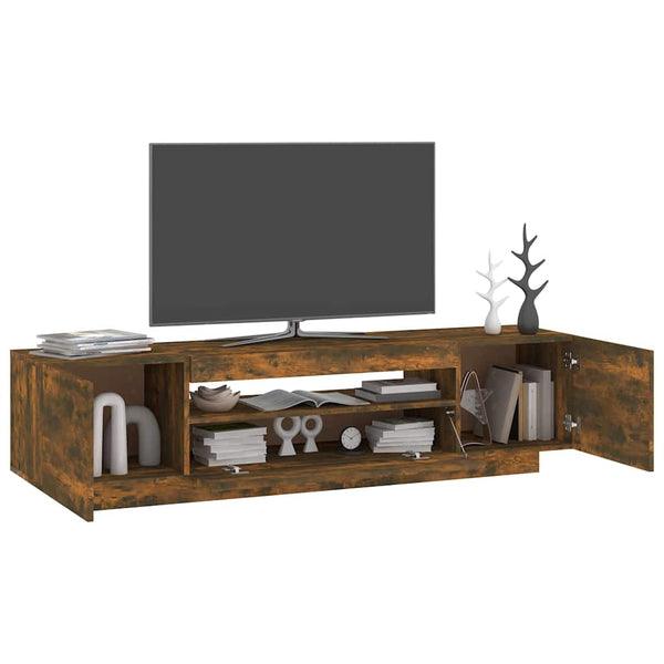 TV-Schrank mit LED Räuchereiche 160 cm