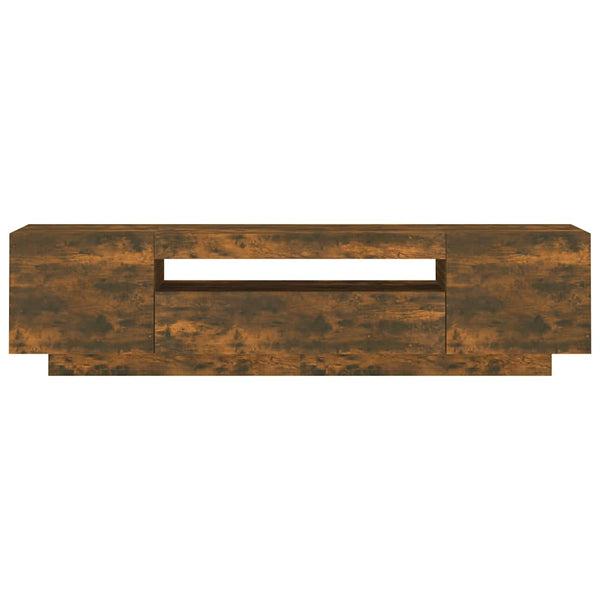 TV-Schrank mit LED Räuchereiche 160 cm