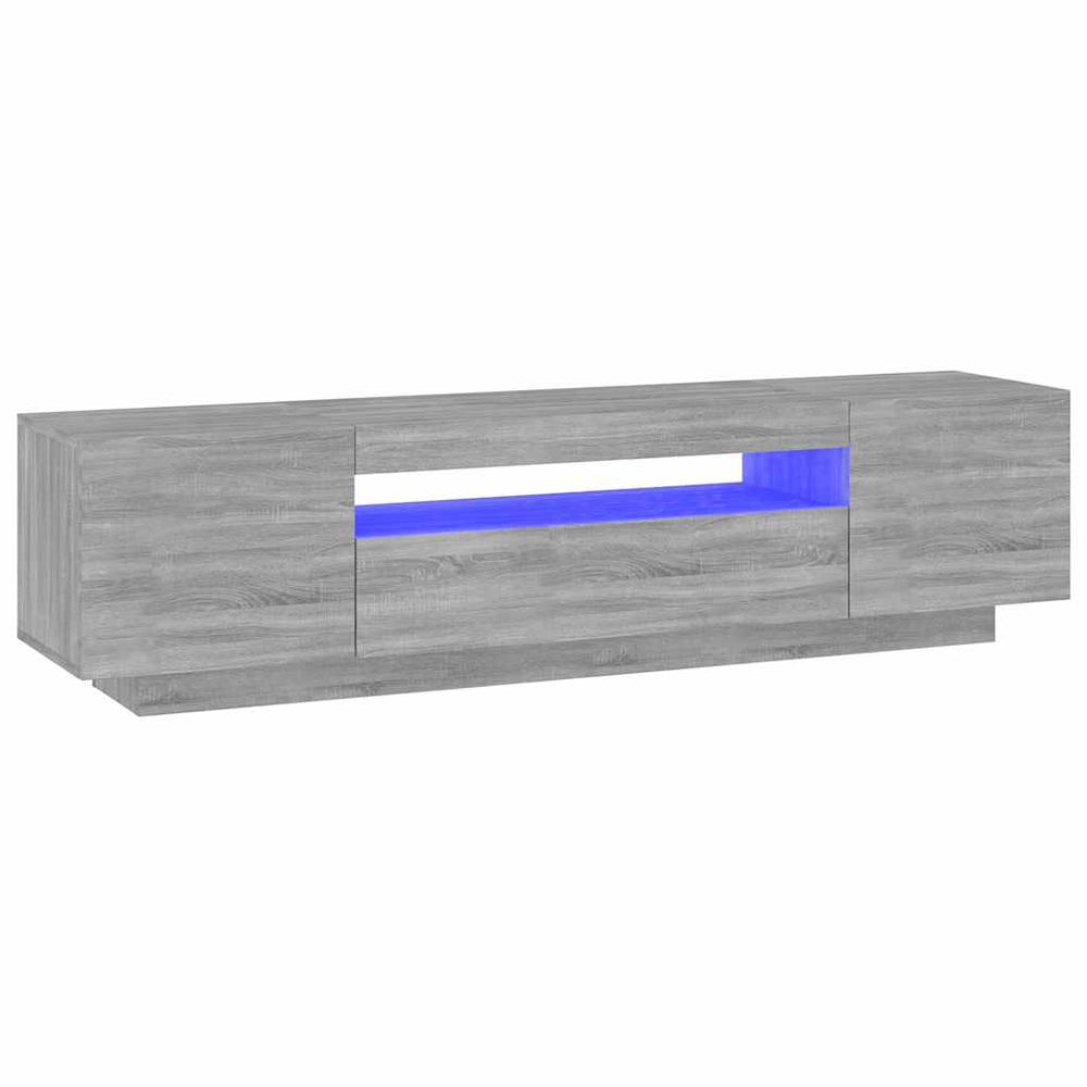 TV-Schrank mit LED Grau Sonoma 160 cm