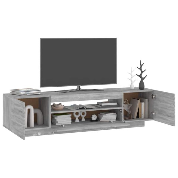 TV-Schrank mit LED Grau Sonoma 160 cm