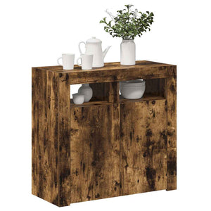 Sideboard Räuchereiche mit LED 80x35x75 cm