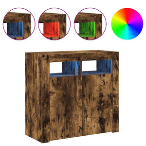 Sideboard Räuchereiche mit LED 80x35x75 cm
