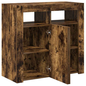 Sideboard Räuchereiche mit LED 80x35x75 cm